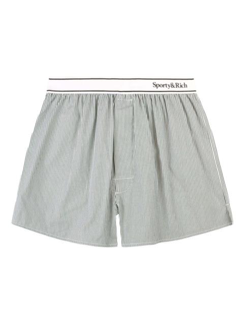 Sporty & Rich striped waistband shorts