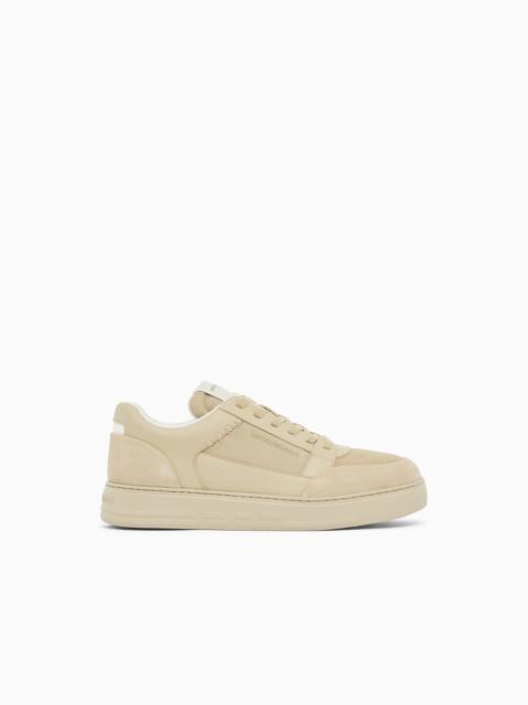 EMPORIO ARMANI CORDURA SNEAKERS WITH SUEDE DETAILS