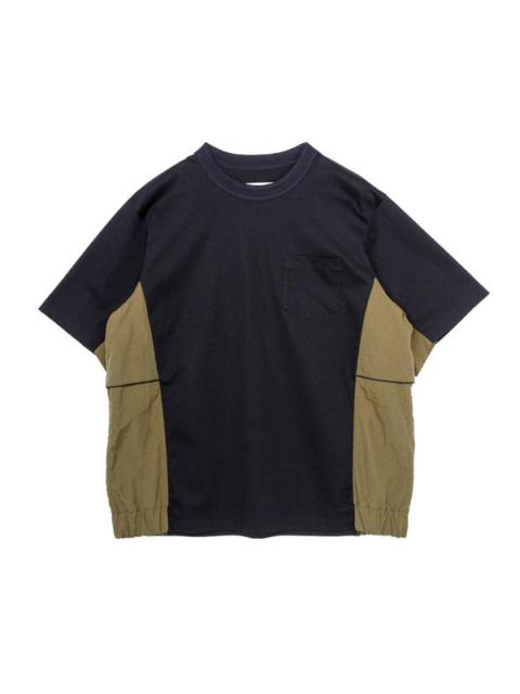 sacai Taslan Nylon x Cotton Jersey T-Shirt