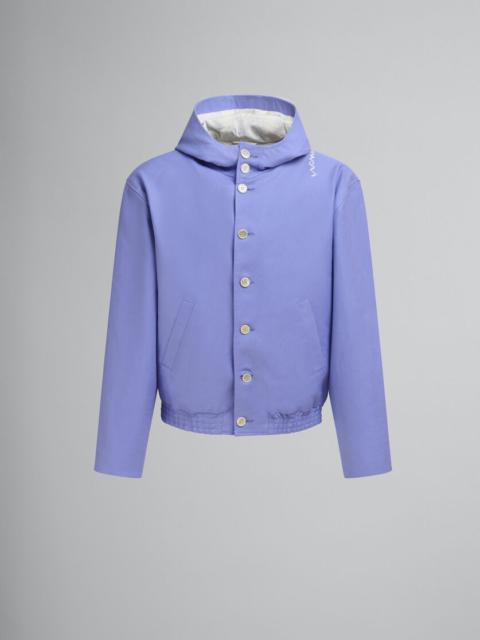 Marni INDIGO GABARDINE HOODED JACKET
