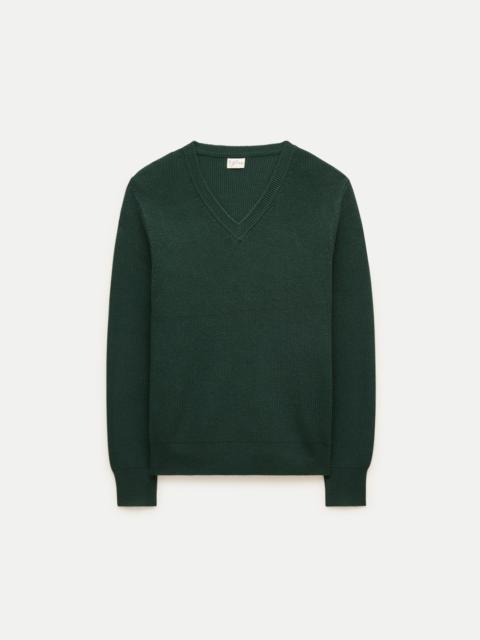 J.CREW V-neck sweater in ribbed cotton blend