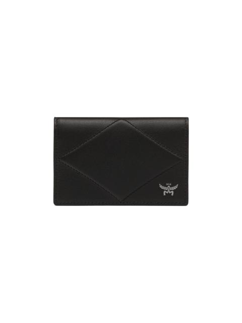 MCM Men's Diamond Leather Card Holder - Black