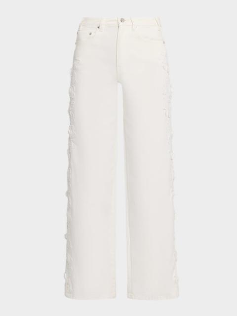 GENERATION LOVE Esme Lace Appliqué Straight-Leg Jeans