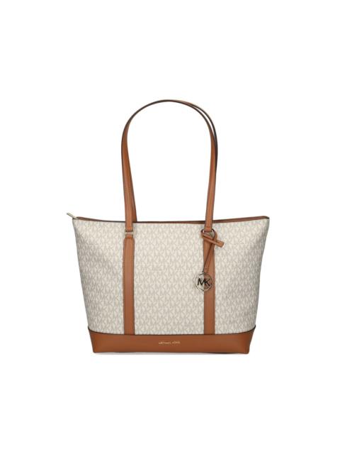 MICHAEL KORS large Temple monogram charm tote bag