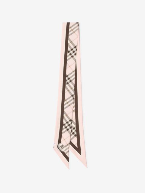 Burberry Skinny Check Silk Scarf