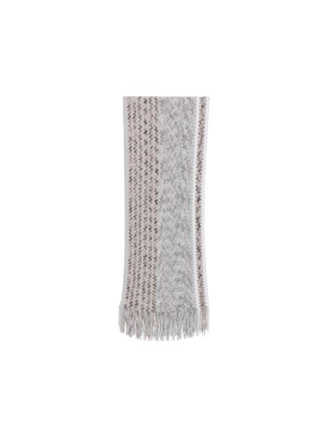 Missoni zigzag-knit fringed scarf