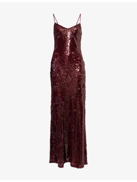 Reformation Reformation x Nara Smith Drizzle Sequin Woven Midi Dress