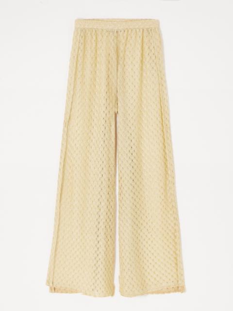 Missoni Mare Metallic Crochet-knit Wide-leg Pants