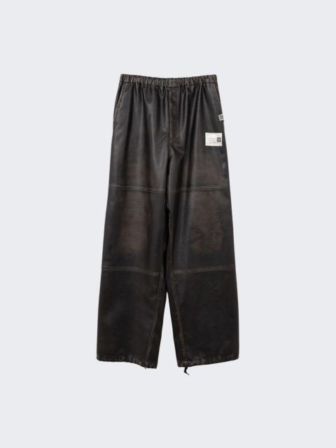 Maison MIHARAYASUHIRO Vegan Leather Trousers Black