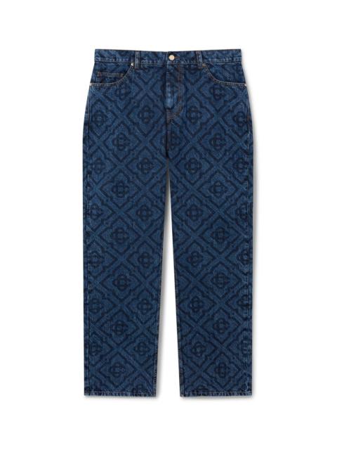 CASABLANCA Dark Vintage Monogram Jeans