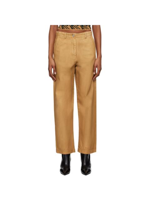 Dries Van Noten Beige Faded Jeans