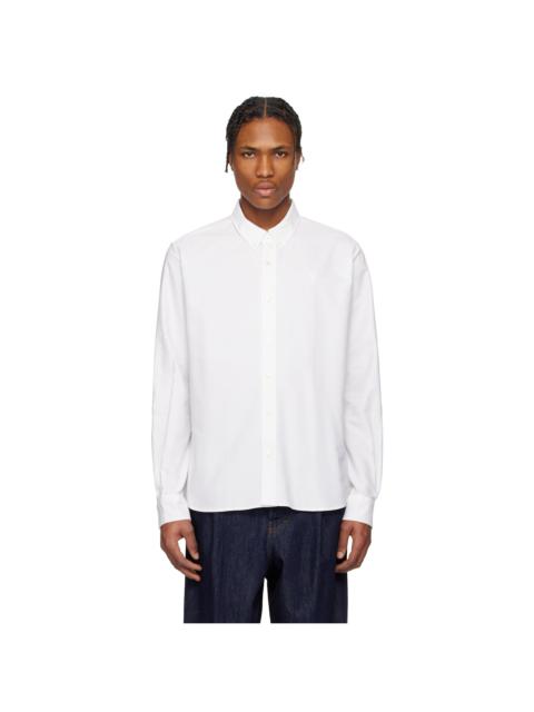 AMI Paris Off-White Cotton Button-Down Ami de Coeur Shirt
