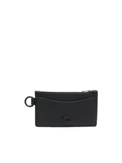 COACH tonal logo-plaque leather wallet