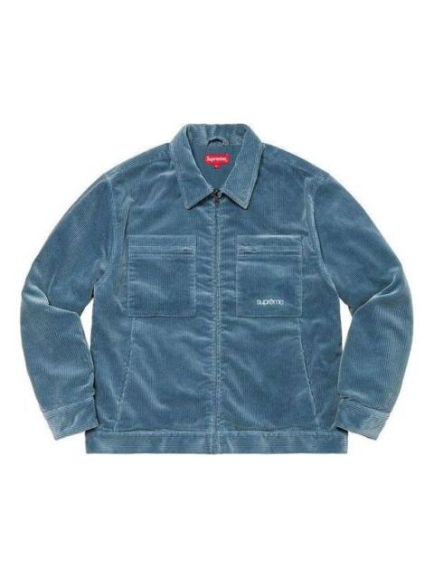 Supreme Supreme Corduroy Zip Jacket 'Teal' SUP-FW21-248