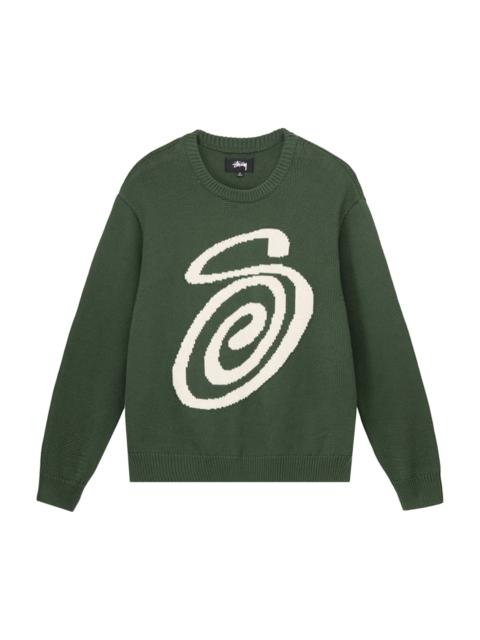Stussy Curly S Sweater 'Green'