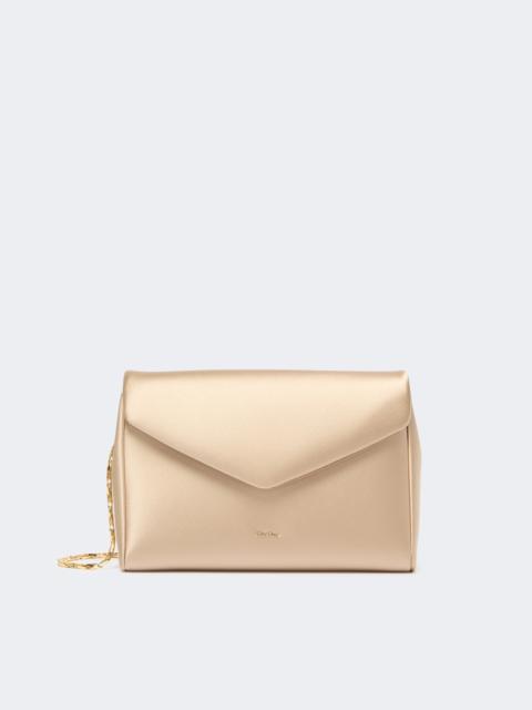 Max Mara Viscose and silk satin clutch bag - BEIGE