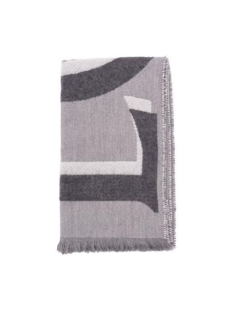 Loewe logo fringed scarf