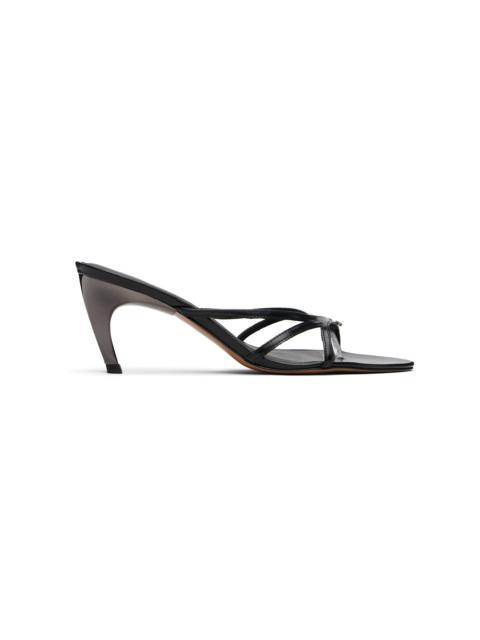 COPERNI Black & Silver Low Strap Heeled Sandals