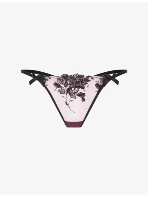 Agent Provocateur Elvie Floral Mesh Thong