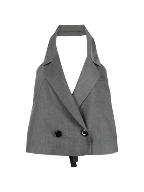 DOROTHEE SCHUMACHER button-up halterneck waistcoat