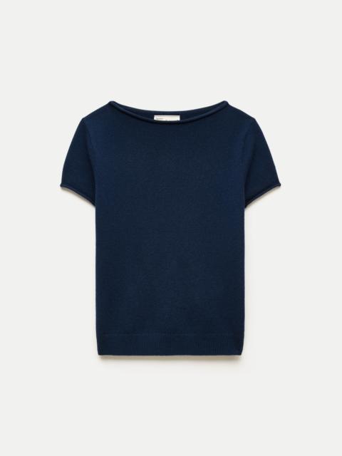 J.CREW Rolled cashmere boatneck sweater-tee