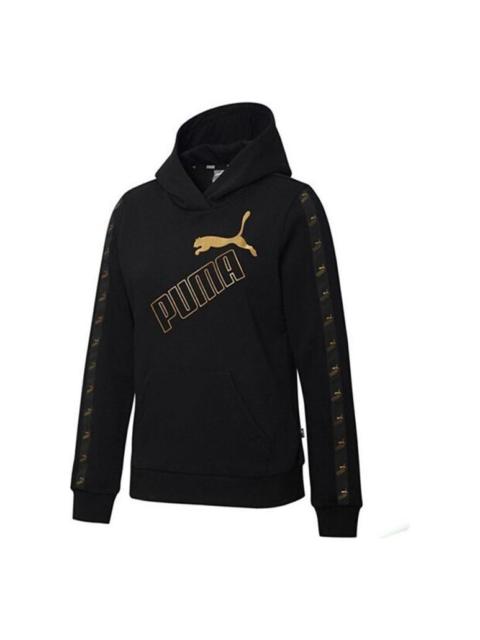 (WMNS) PUMA Amplified Hoodie 'Black Gold' 586609-51