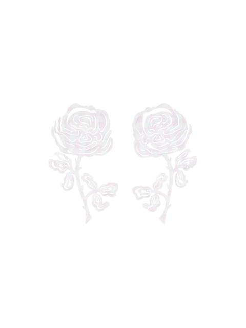 Y/Project Pink & White Rose Earrings