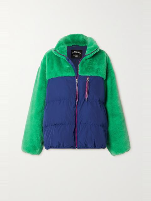 Stella McCartney Ace quilted shell and faux fur coat