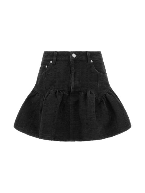 GANNI Lurex Denim Skirt