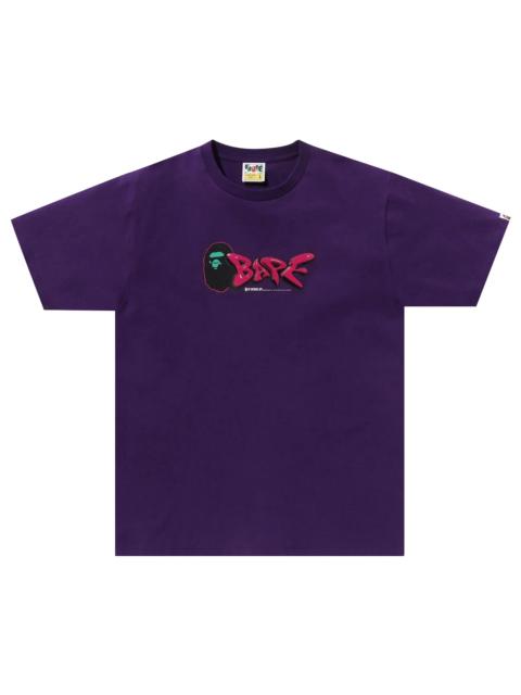 A BATHING APE® BAPE 3D Art Bape Logo Tee 'Purple'