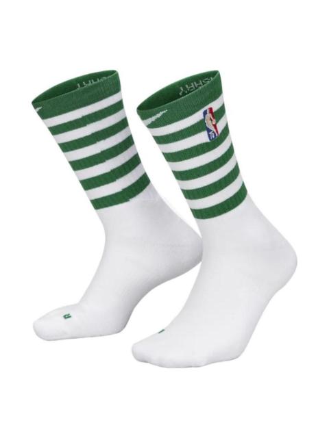 Nike Nike Boston Celtics Stripe Logo Athleisure Casual Sports Socks Couple Style One Pair White DA4952-10