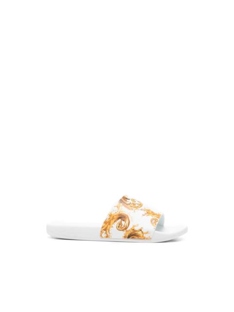 VERSACE JEANS COUTURE printed slides