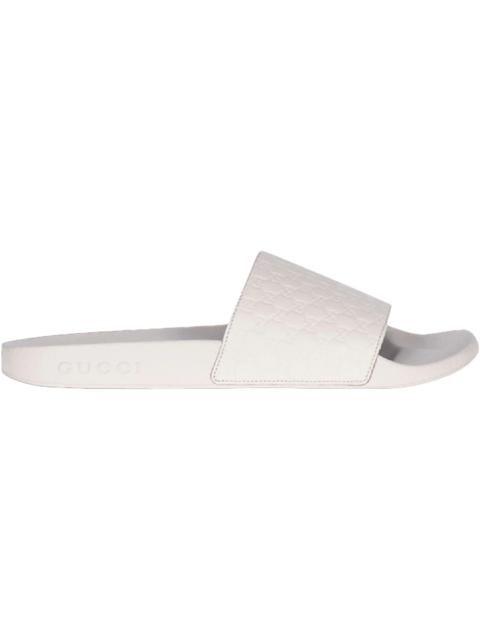 GUCCI Gucci Microguccissima Slide White