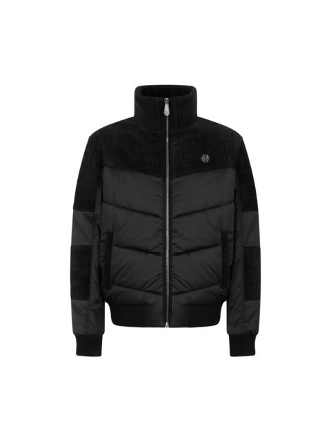 PHILIPP PLEIN Crocodile Effect Puffer Jacket