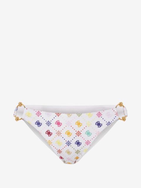 GUESS USA logo-print ring-detail bikini bottoms