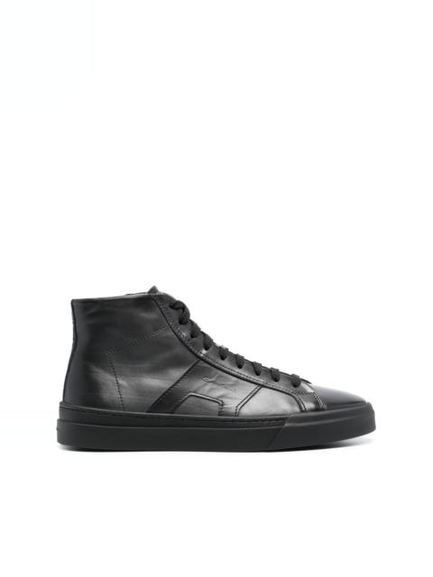 Gong high-top leather sneakers