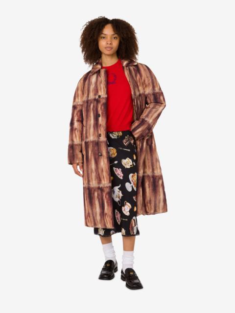Moschino PRINTED SILK SATIN SKIRT