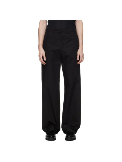 RIER Black Cotton Trousers
