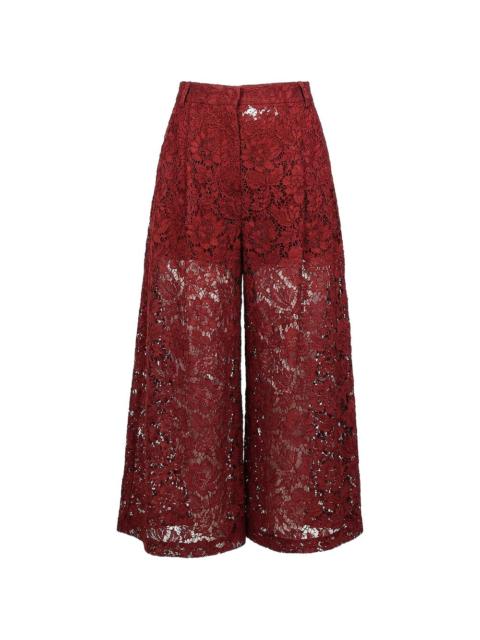 Valentino lace palazzo pants