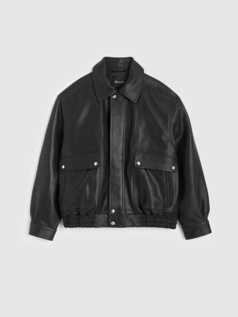 Madewell Utility Bomber Jacket in Leather