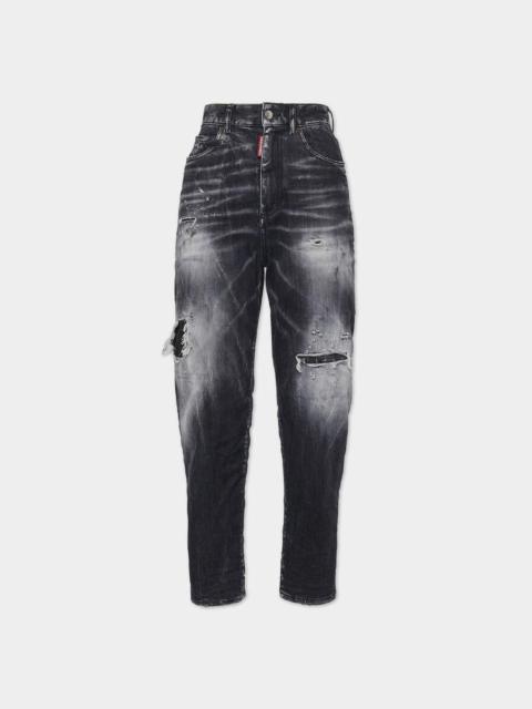 BLACK JET SET WASH 80'S JEANS