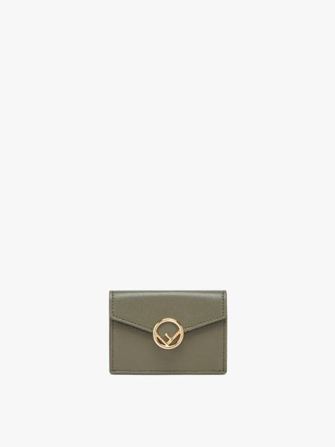 FENDI Compact F is Fendi trifold wallet, with large internal compartment for notes, three concealed card h