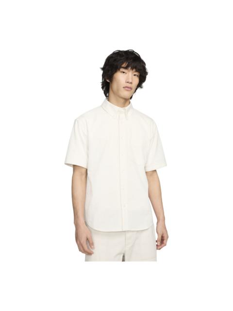 Nike Nike Short Sleeve Seersucker Button-Down Shirt Asia Sizing 'Phantom' FN3223-030