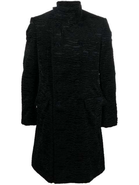 Balmain double-breasted cloqué coat