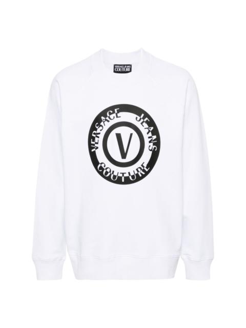 VERSACE JEANS COUTURE logo-print cotton sweatshirt