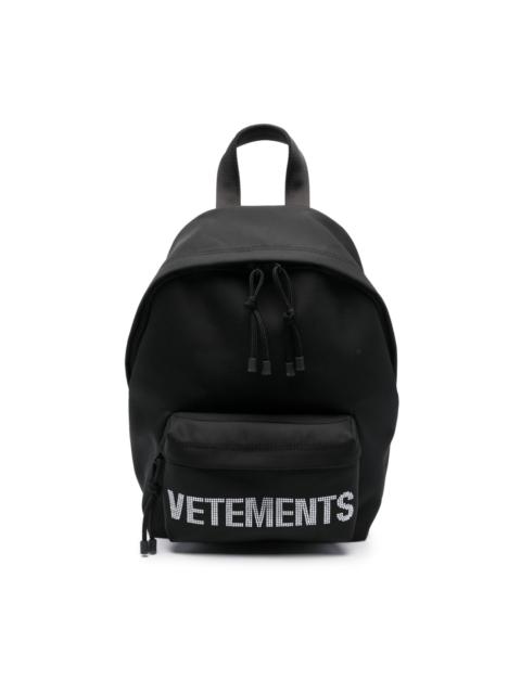 VETEMENTS crystal-embellished-logo backpack