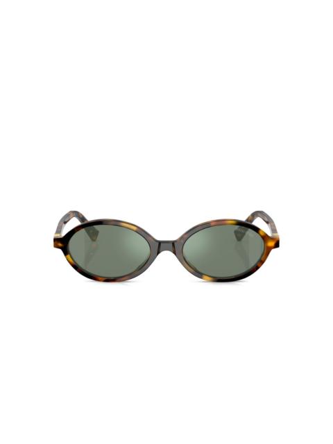 Miu Miu oval-frame tortoiseshell sunglasses