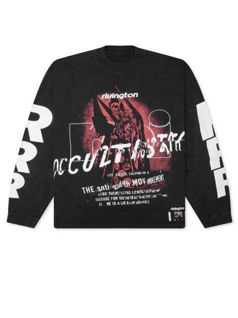 RRR123 OCCULTISTA VINTAGE L/S TEE - VINTAGE BLACK