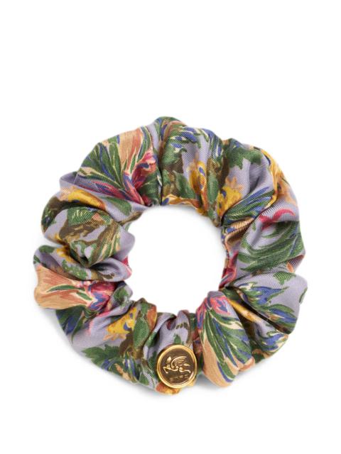 Etro Etro SILK SCRUNCHIE WITH FLORAL MOTIF