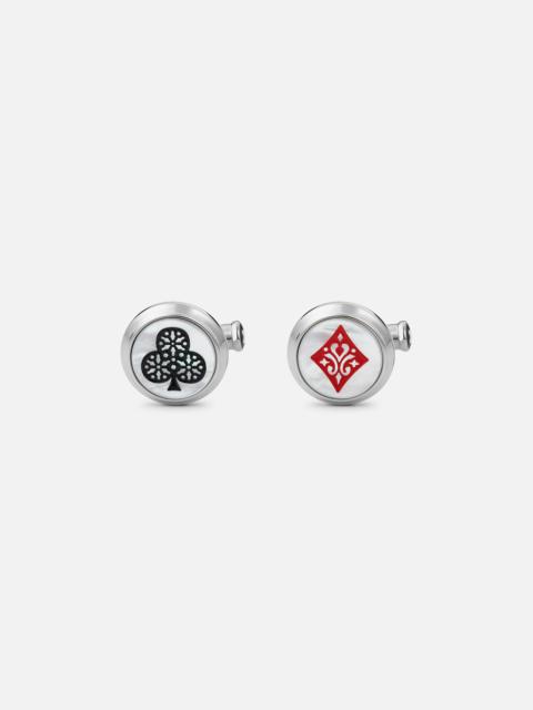 Montblanc Meisterstück Tribute to the Book Around the World in 80 Days Ace of Club & Ace of Diamond Cufflinks